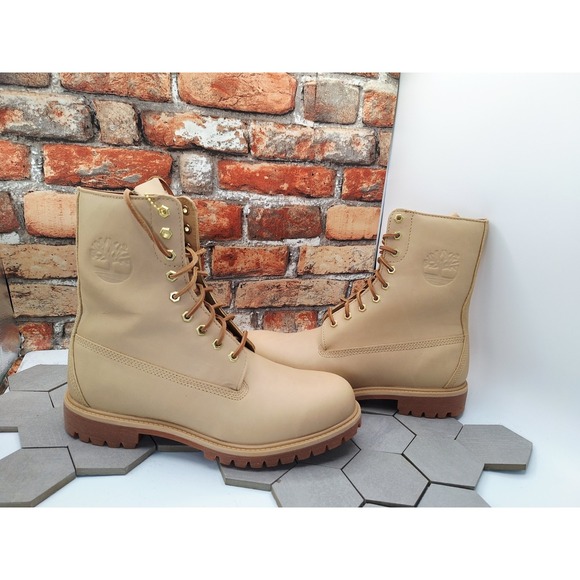 Timberland Other - Timberland Heritage 8" Waterproof Boots Medium Beige Full Grain Leather Men's 11